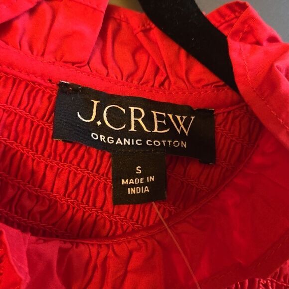 J Crew Ruffle Neck Smocked Top Size SMALL NWT - Picture 10 of 11